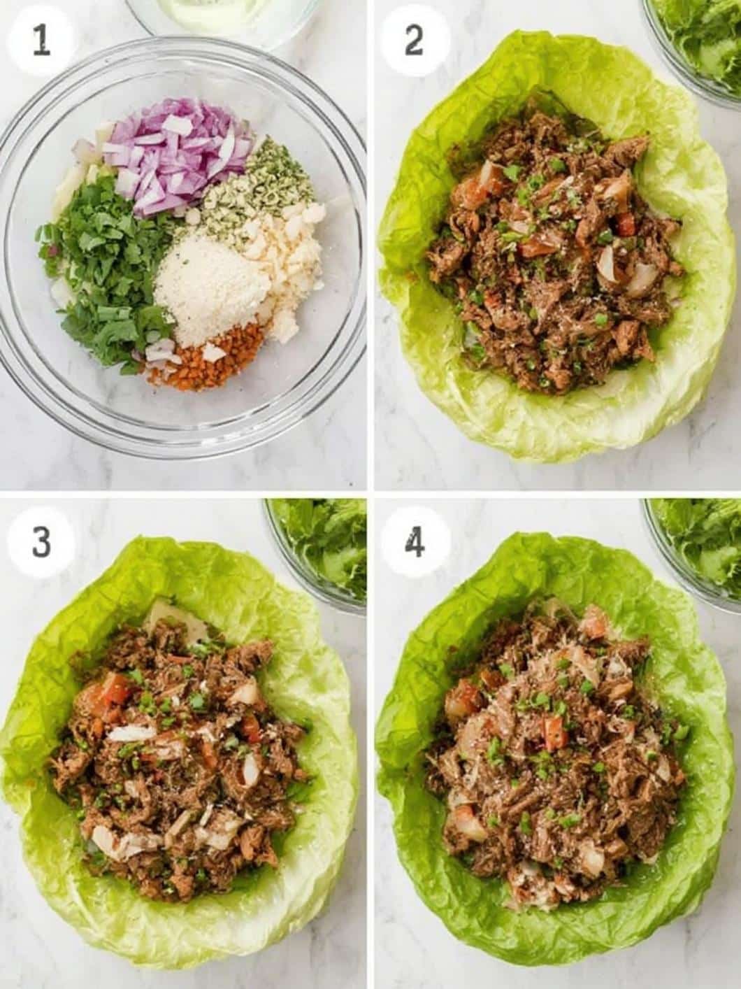 Beef Lettuce Wraps step by step instructions
