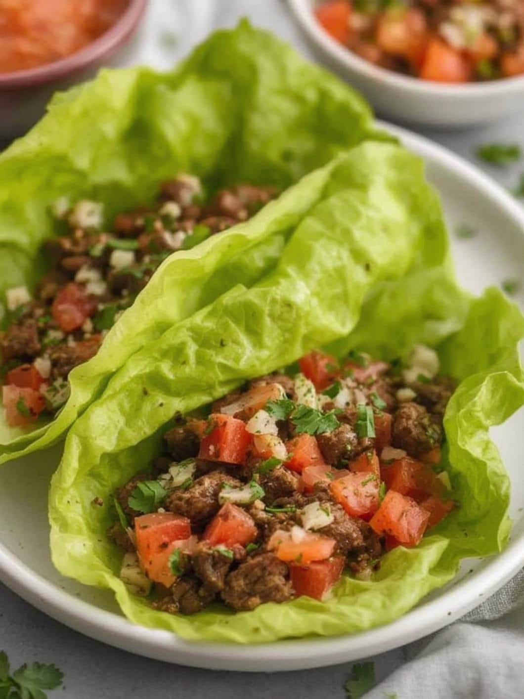 Beef Lettuce Wraps final preparation