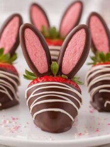 Bunny Ear Chocolate-Dipped Strawberries