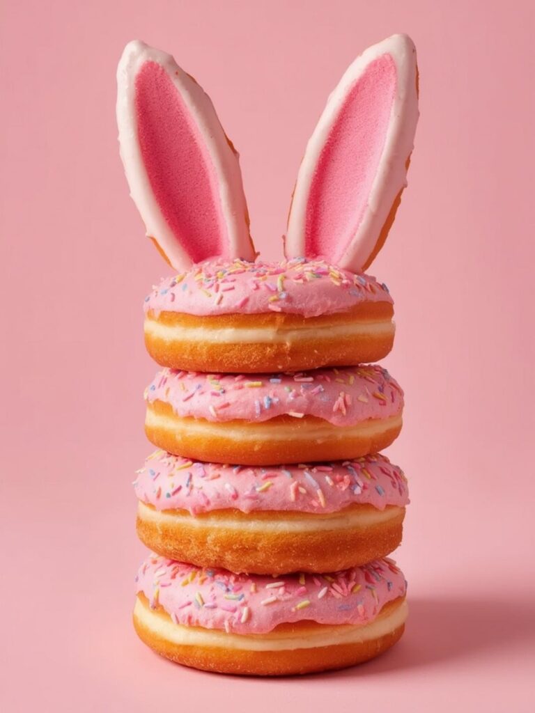 Bunny Ear Donut Stack Tower