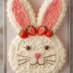 Bunny Ear Strawberry Shortcake Sheet Cake