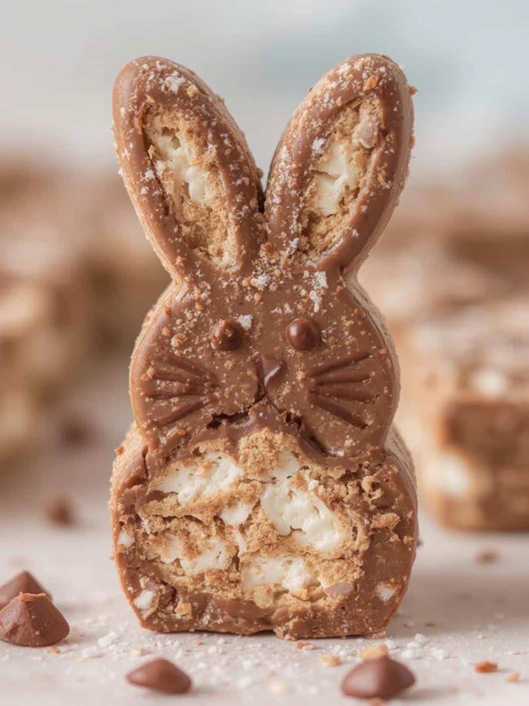 Bunny Marshmallow Rocky Road Bars final preparation