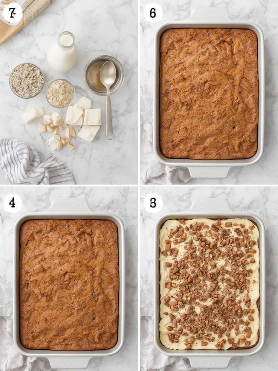 Bunny Patch Carrot Cake Sheet Cake step by step instructions