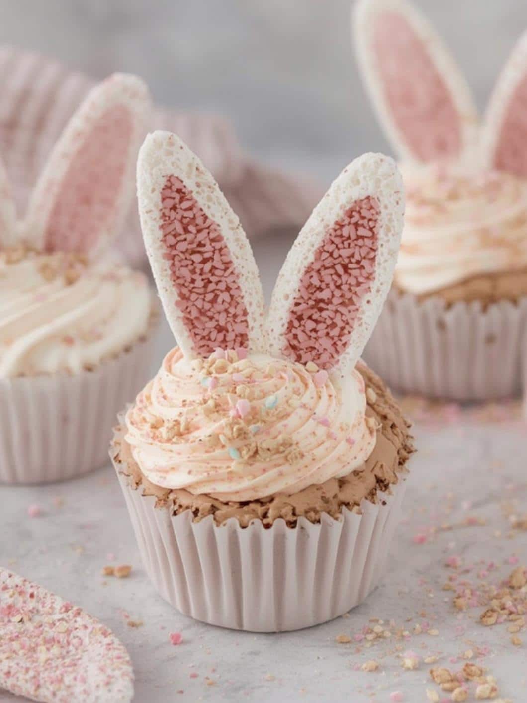 Bunny Tail Hot Cocoa Mousse Cups final preparation