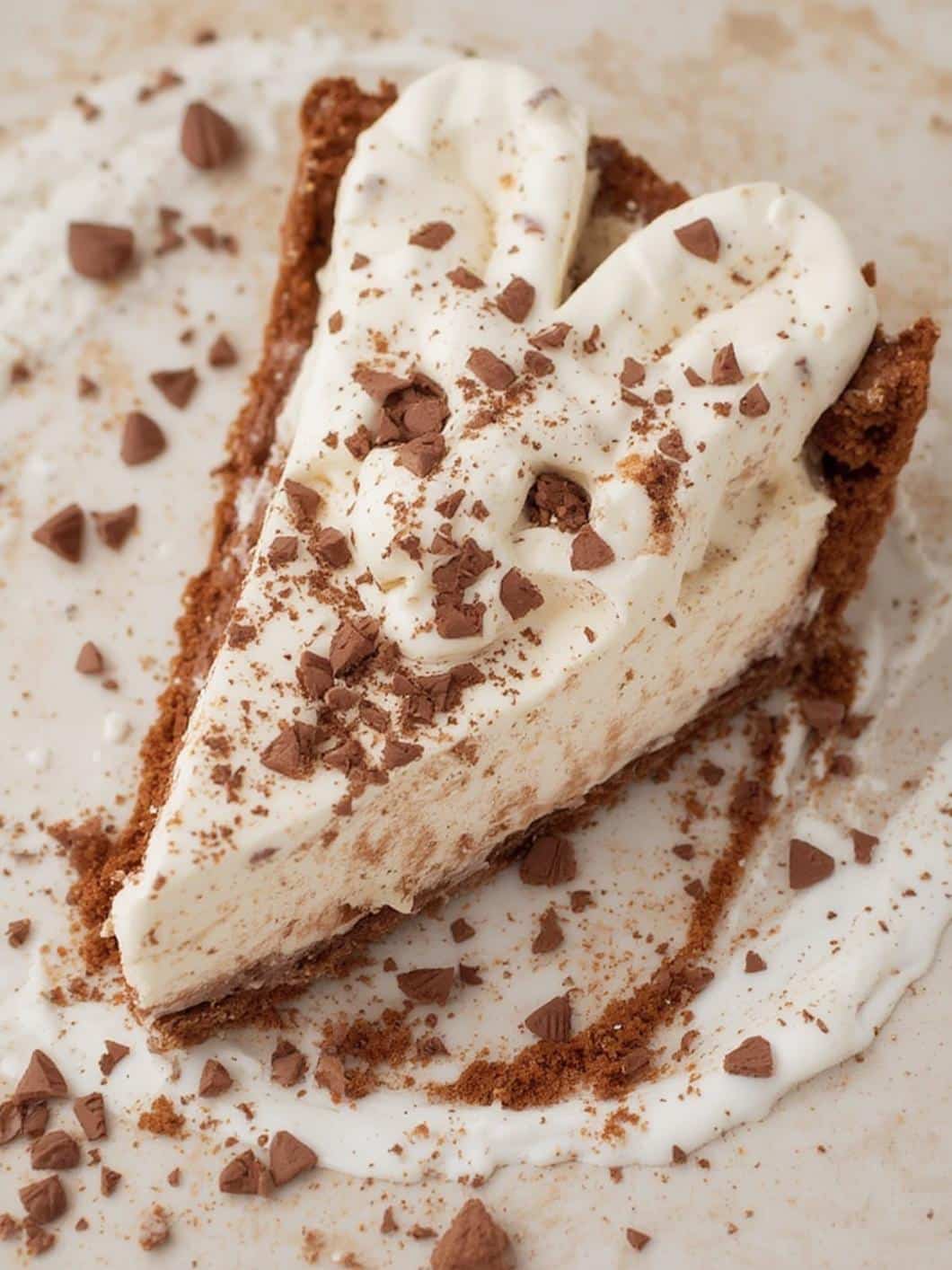 Bunny Tracks Ice Cream Pie final preparation