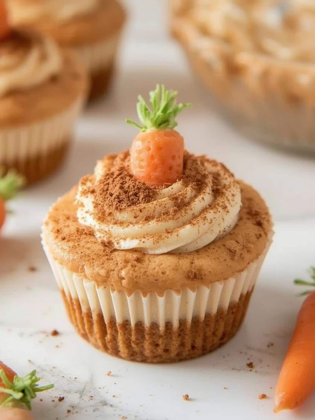 Carrot Patch Tiramisu Cups final preparation