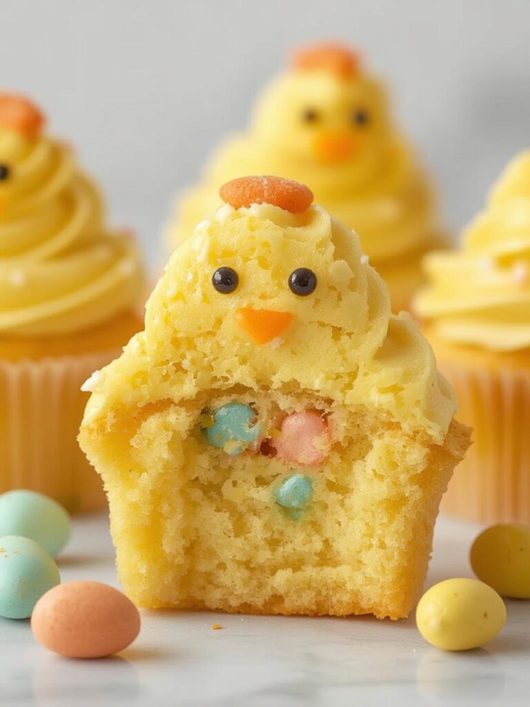 Chick-Inside Easter Cupcakes