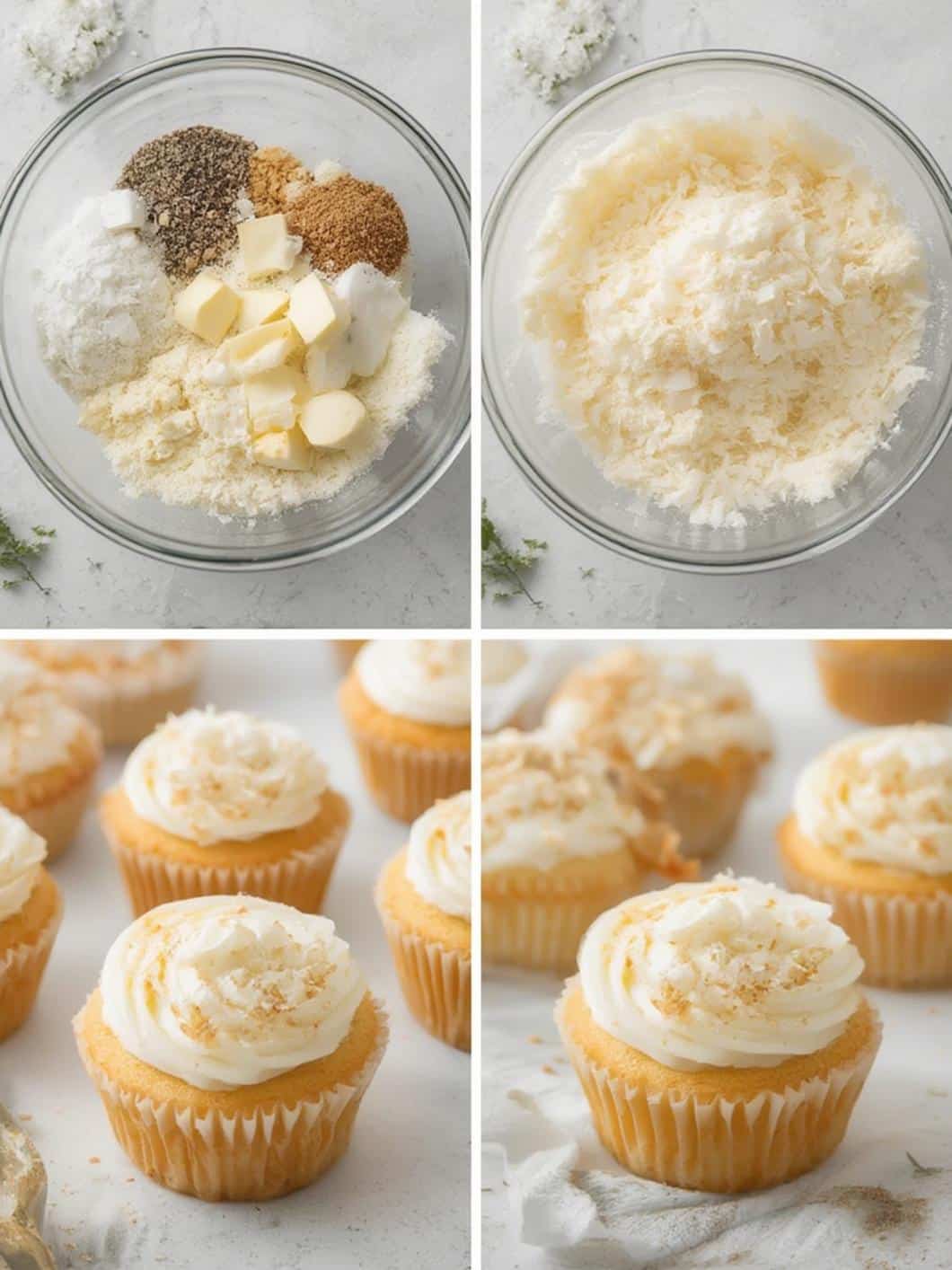 Chick Nest Coconut Cupcakes step by step instructions