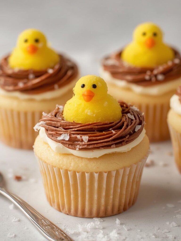 Chick Nest Coconut Cupcakes