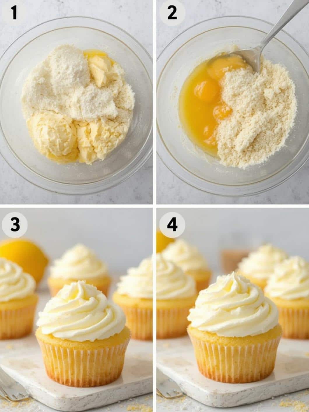 Chubby Chick Lemon Cupcakes step by step instructions