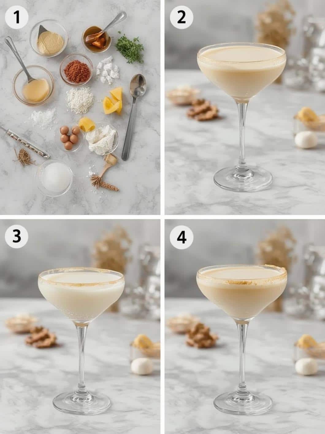 Cloud Nine Martini drink step by step instructions