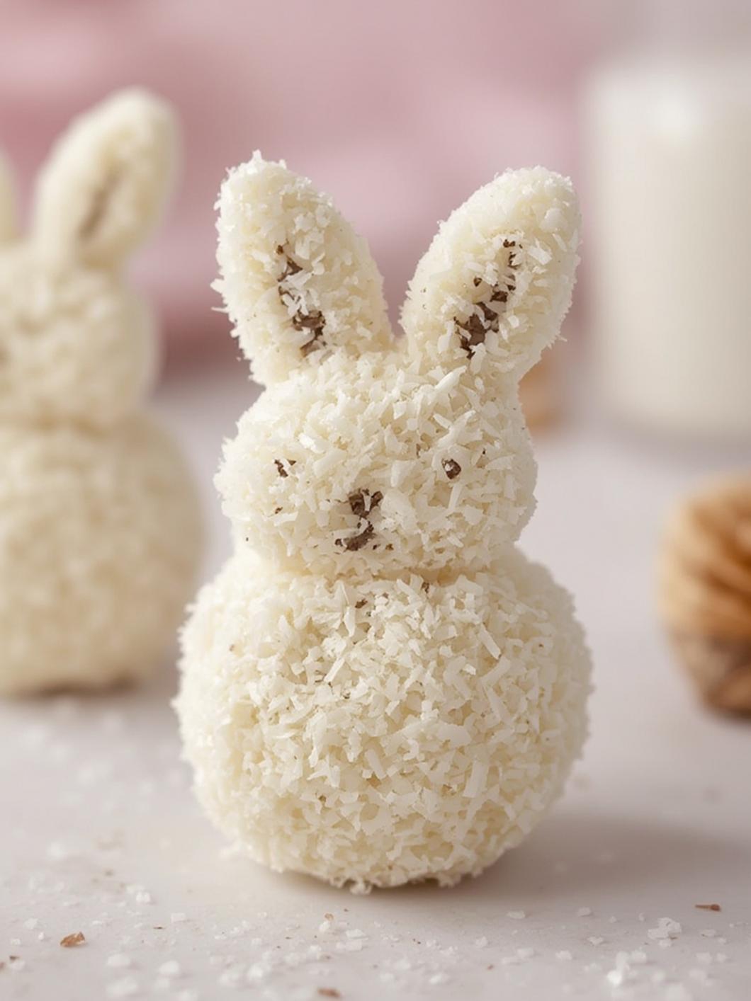 Coconut Bunny Tail Truffles final preparation