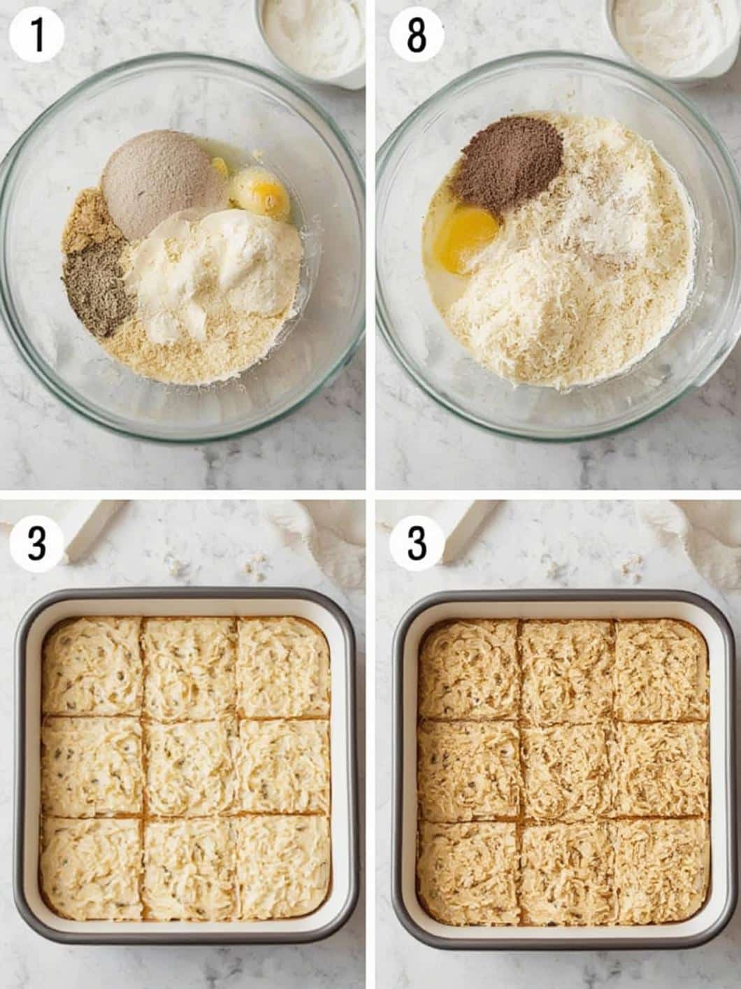 Coconut Lamb Cake Squares step by step instructions