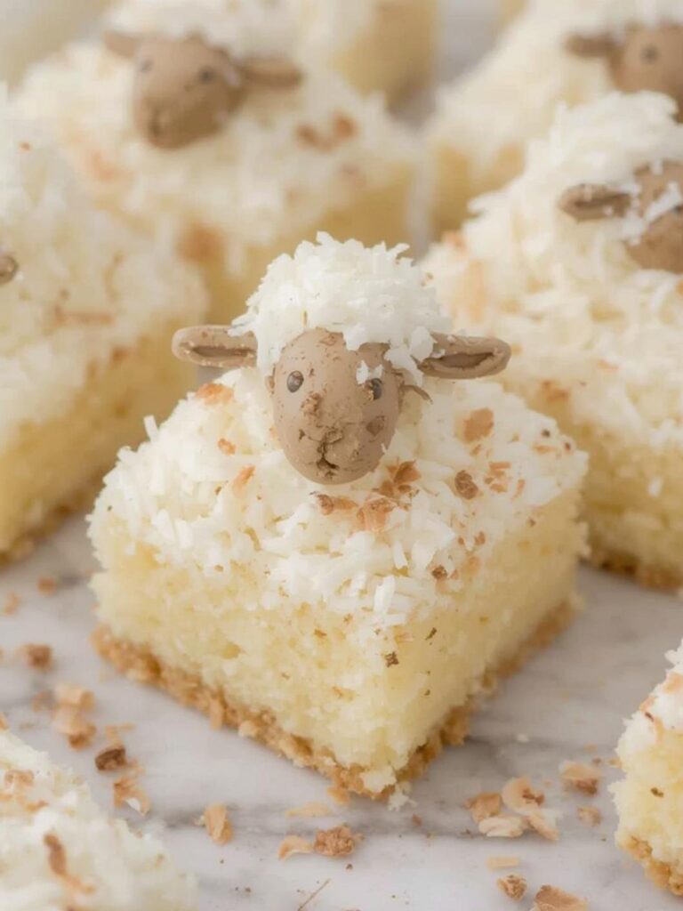 Coconut Lamb Cake Squares
