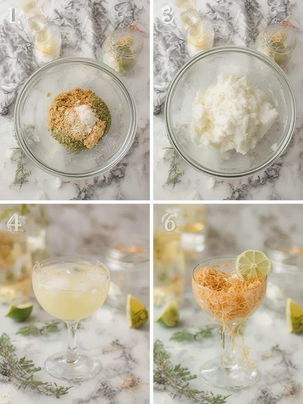 Coconut Tequila Easter Cocktail step by step instructions