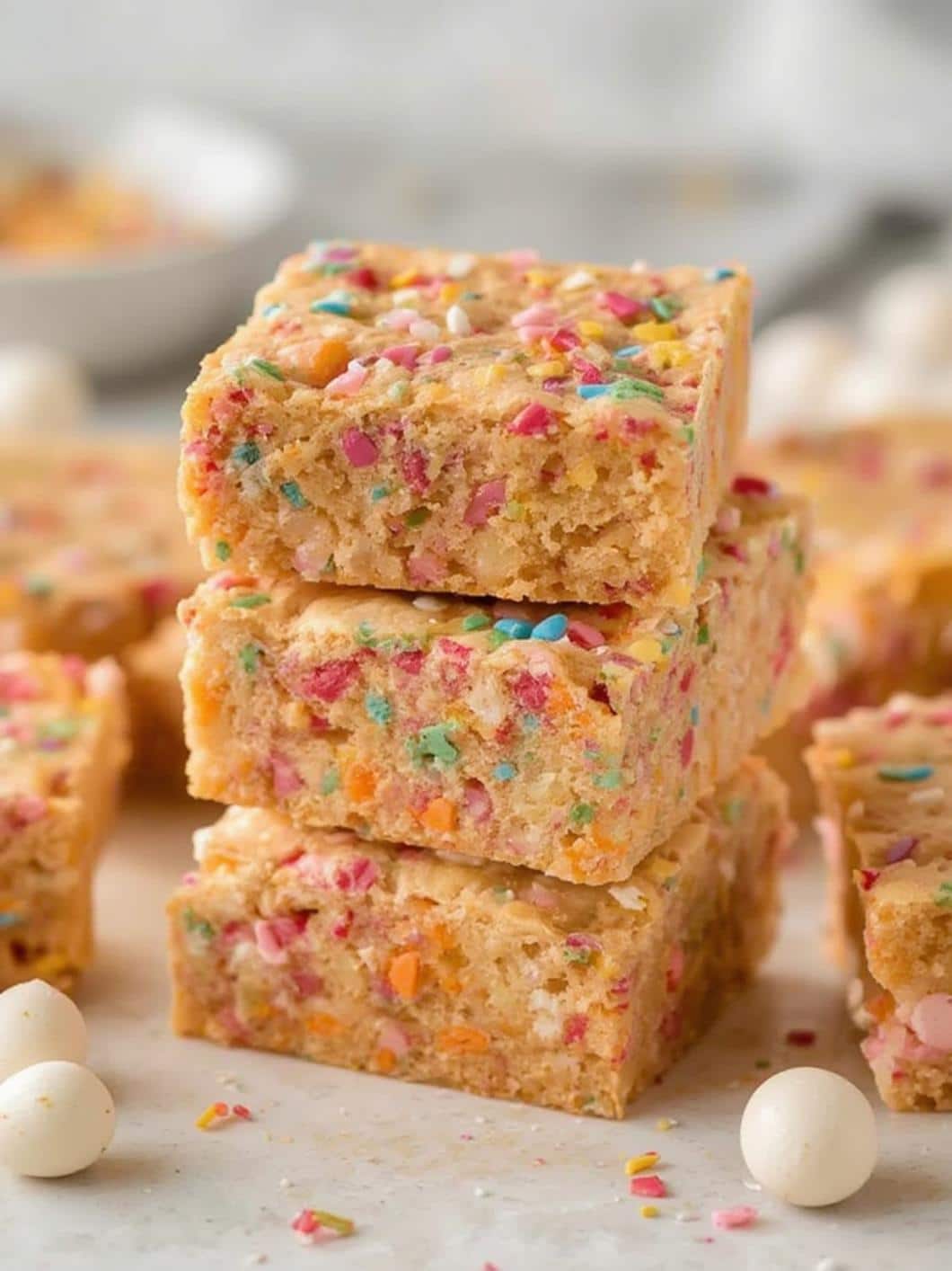 Confetti Easter Egg Blondies final preparation