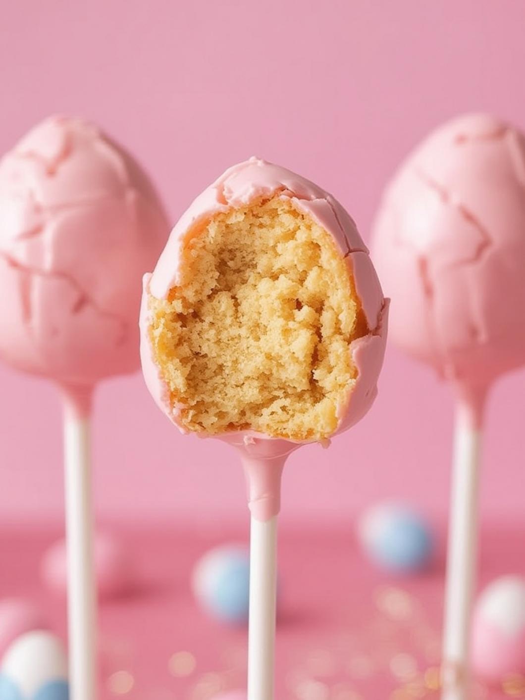 Cracked Easter Egg Cake Pops final preparation