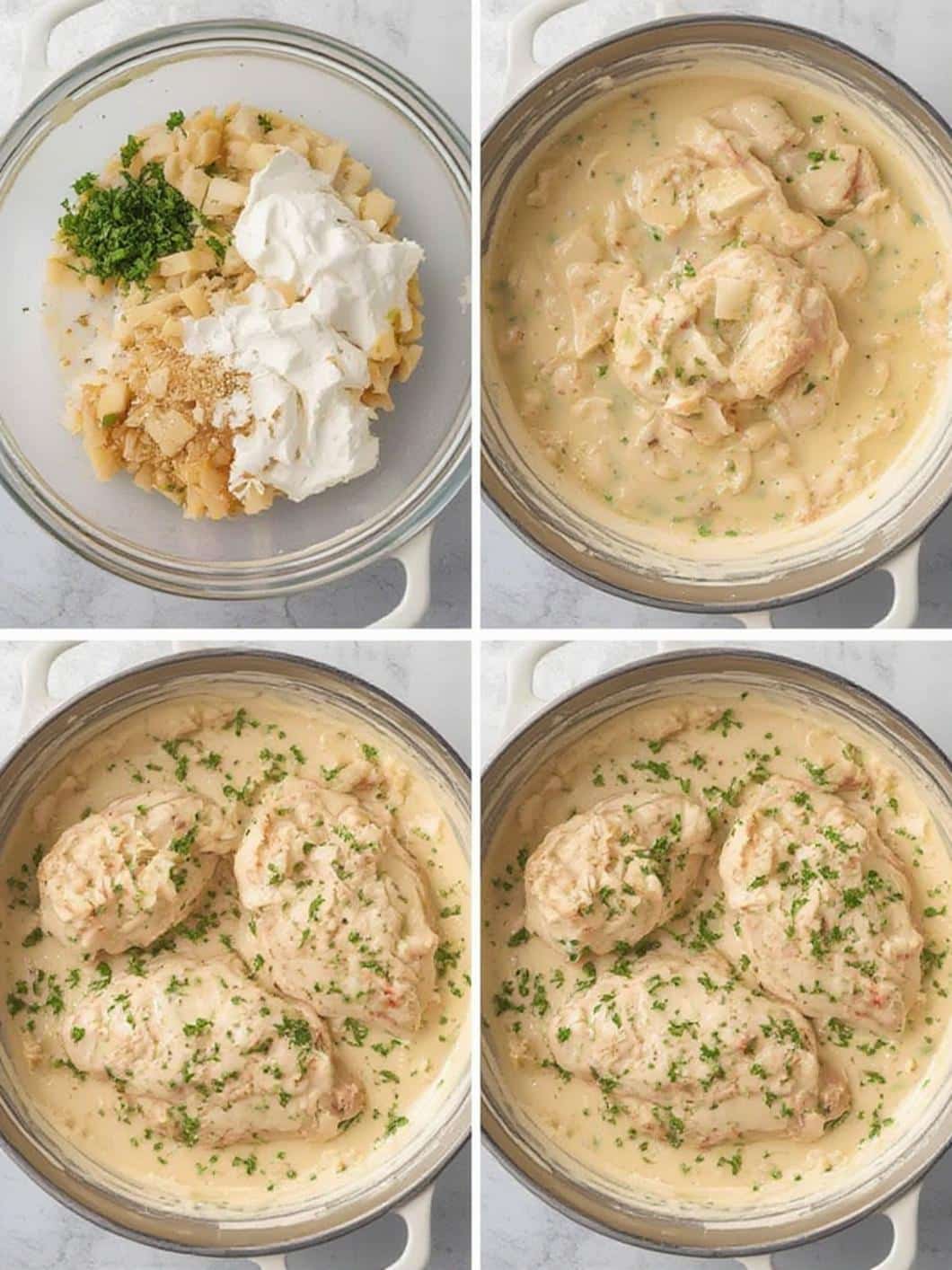 Creamy Ranch Chicken step by step instructions