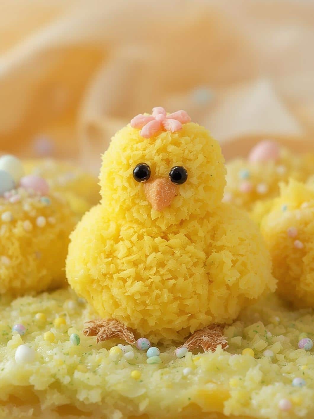 Easter Chick Lemon Bars final preparation