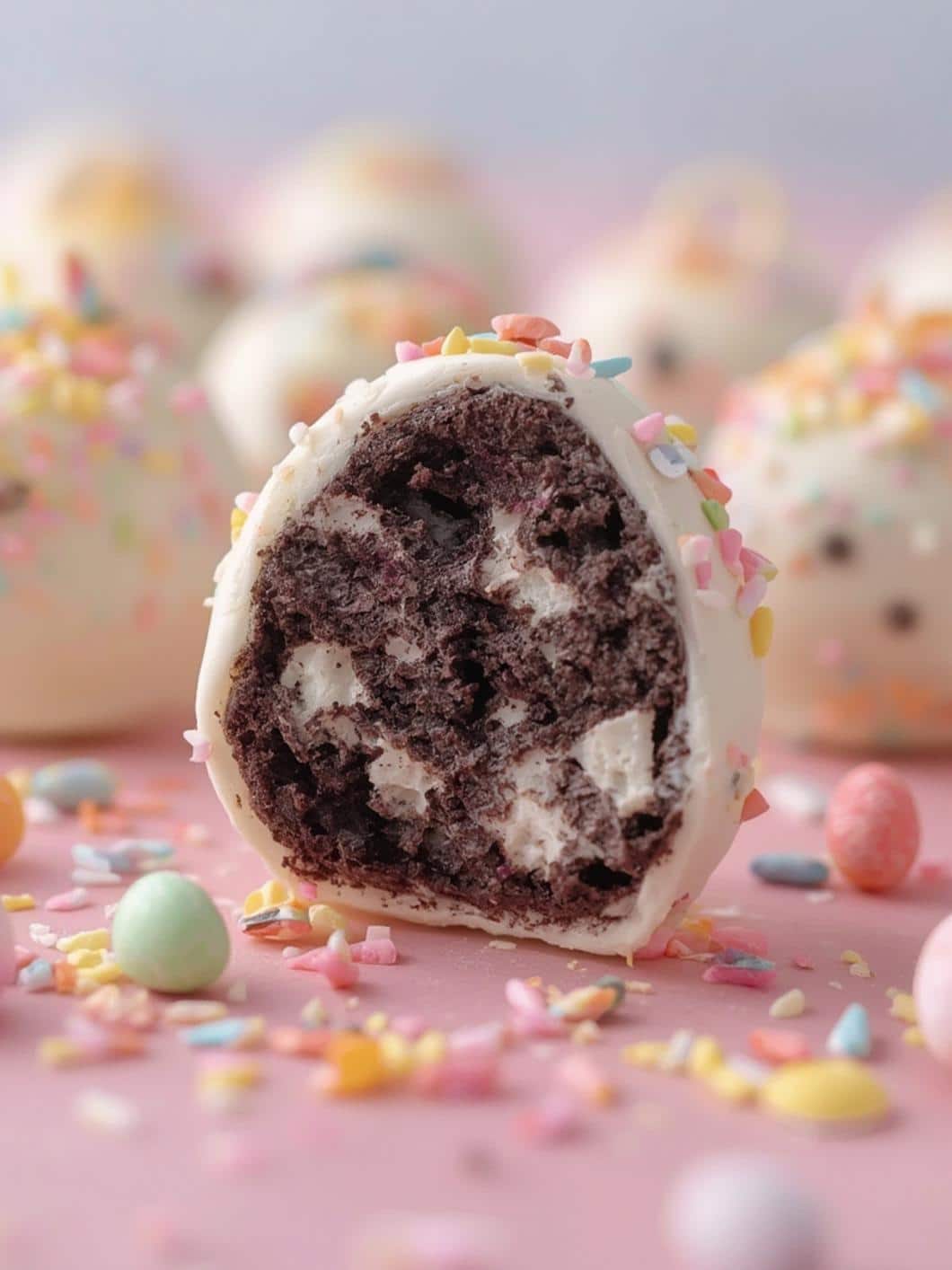 Easter Egg Oreo Balls final preparation