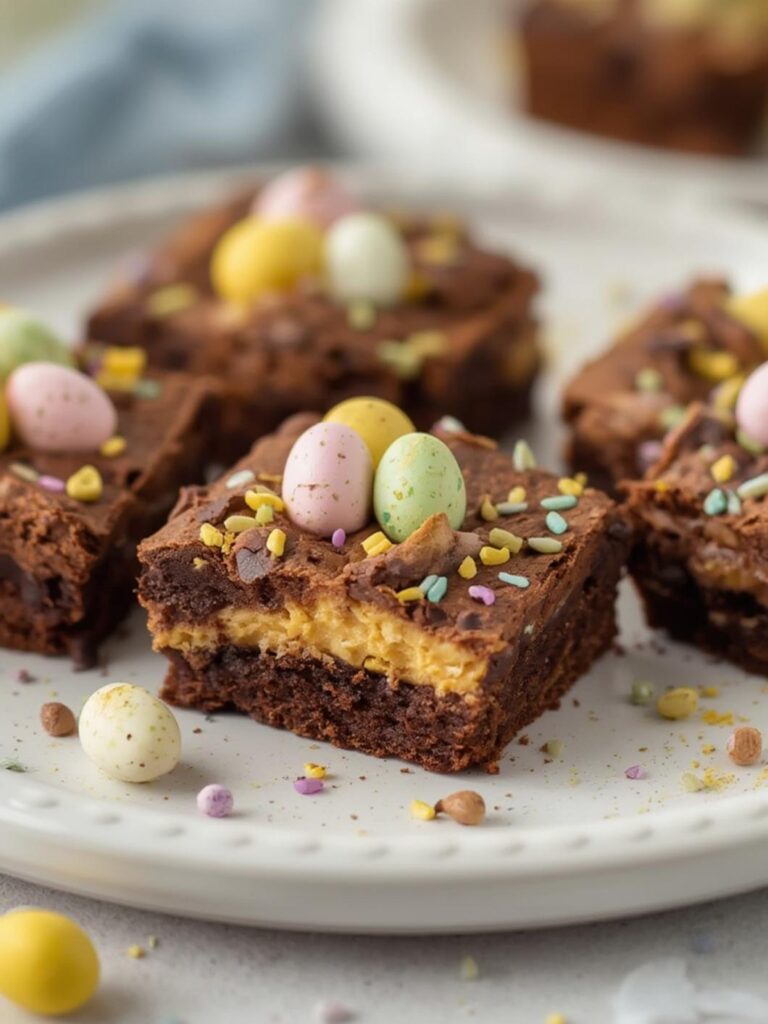 Easter deviled brownies