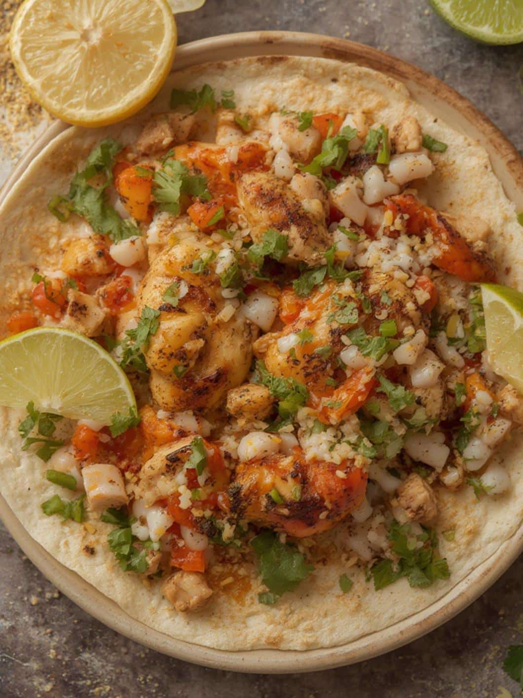 Fiesta lime chicken final preparation