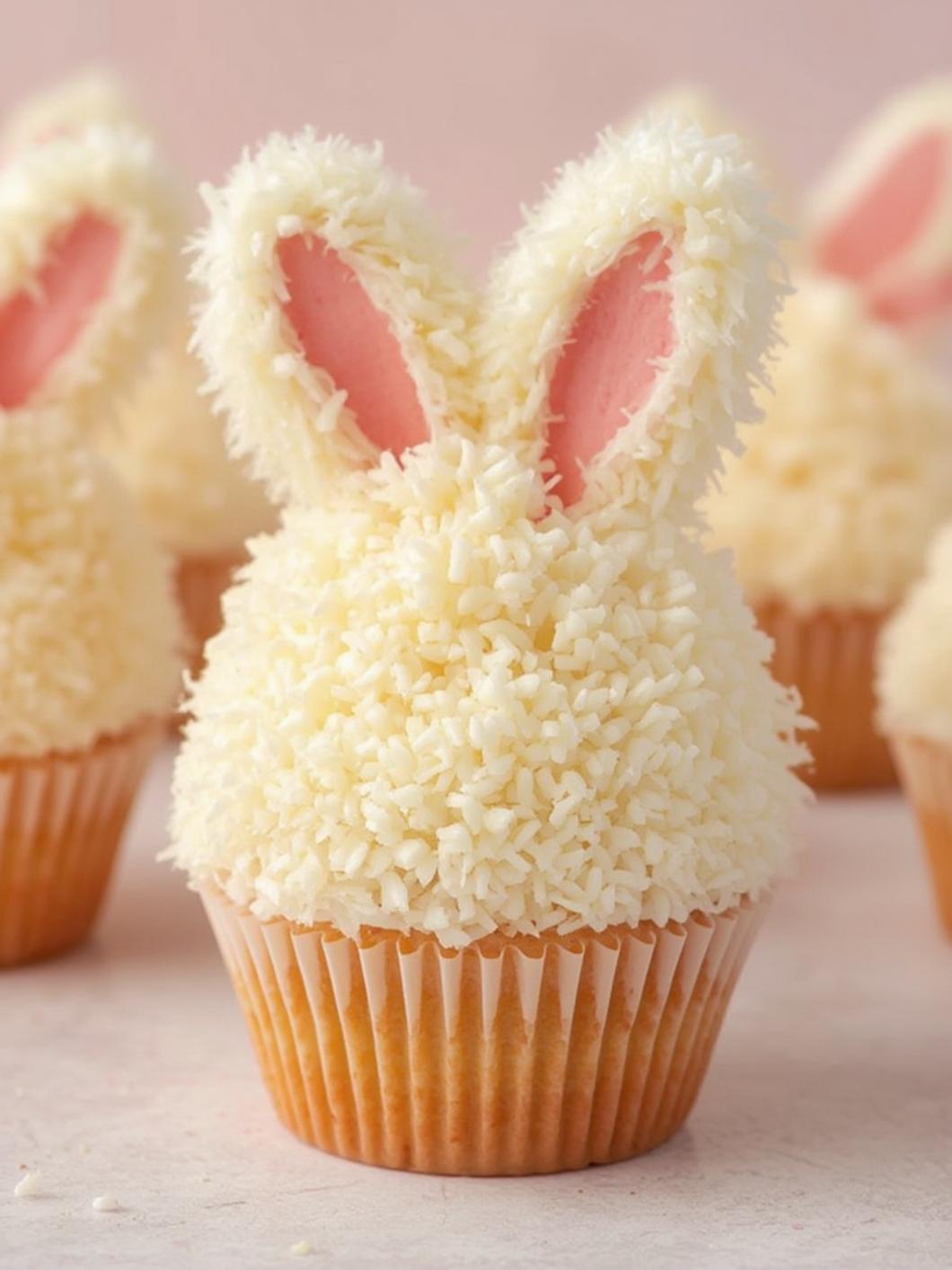 Fluffy Bunny Butt Cupcakes