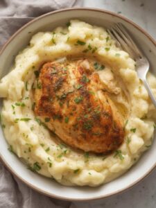 Garlic Herb Chicken with Creamy Mashed Potatoes