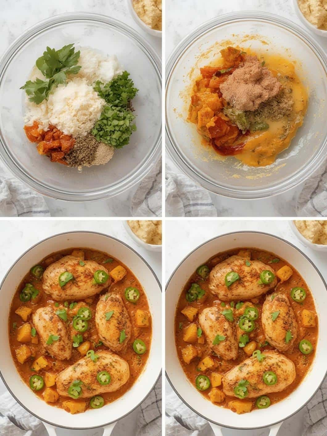 Jalapeno Peach Chicken step by step instructions