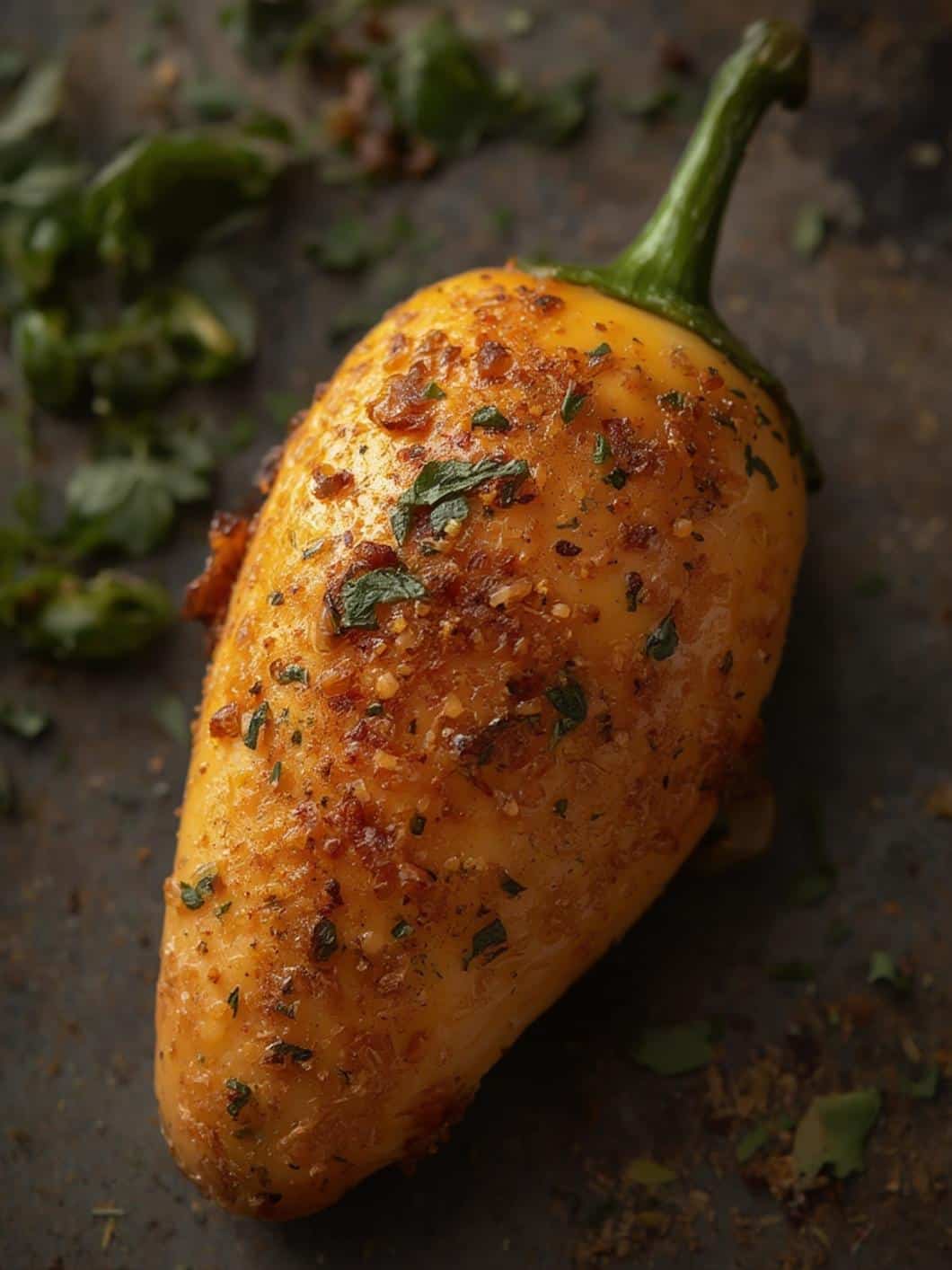 Jalapeno Peach Chicken final preparation