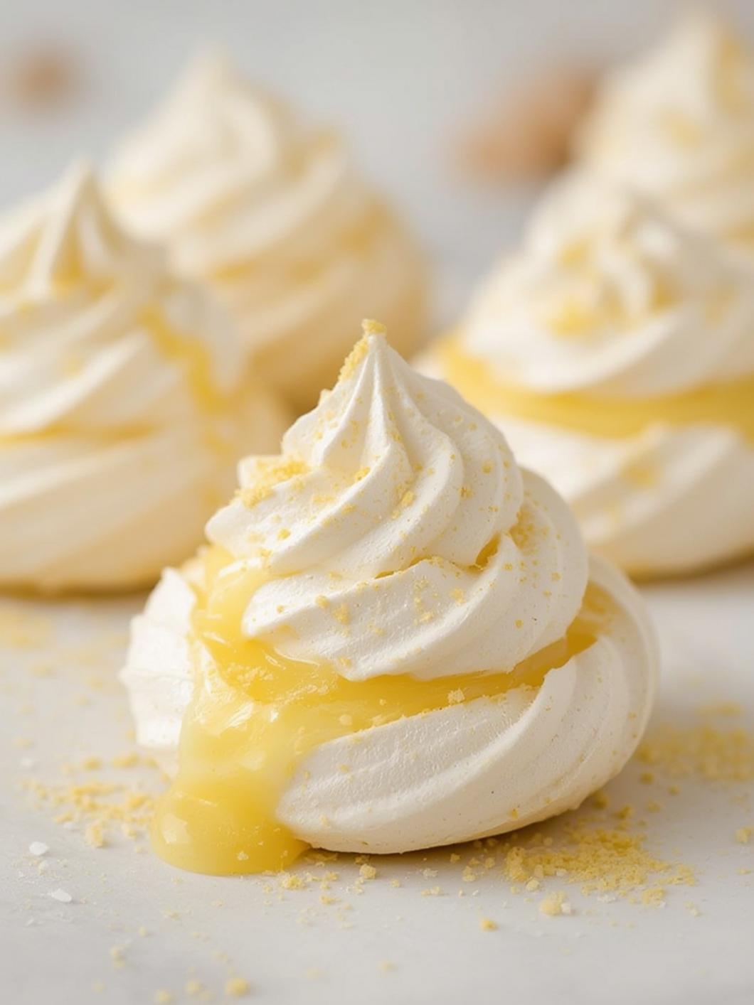Lemon Chick Meringue Nests final preparation