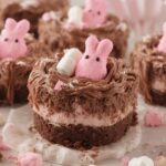 Marshmallow Peep Nest Brownies