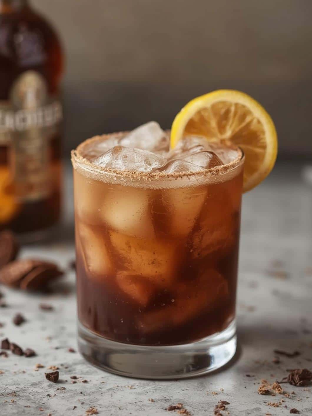 Mocha Tequila Twist drink final preparation