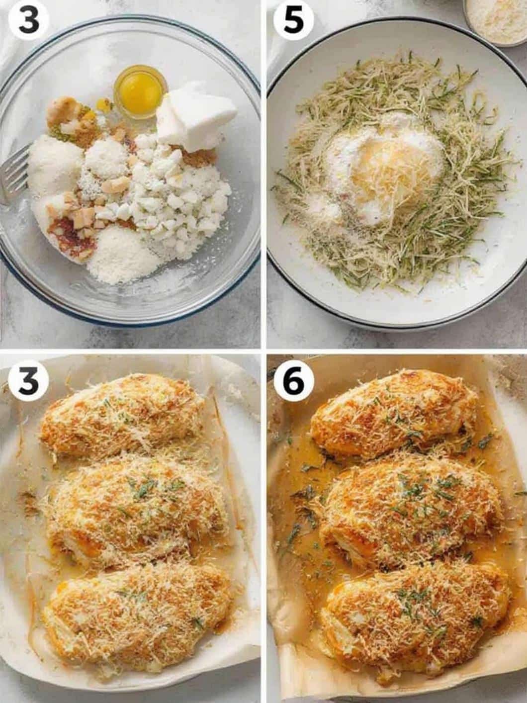 Parmesan crusted chicken step by step instructions