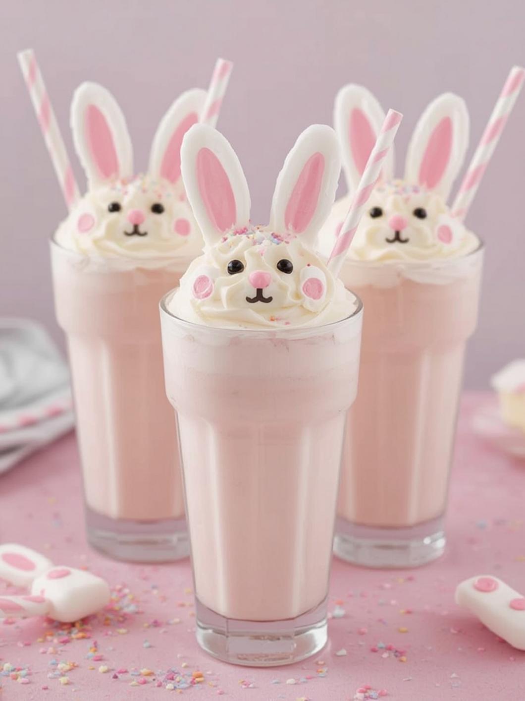 Pastel Bunny Milkshake Shooters final preparation
