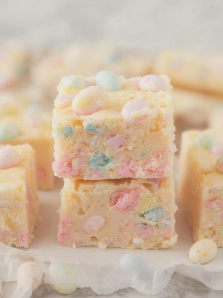 Pastel Easter Egg Fudge Squares