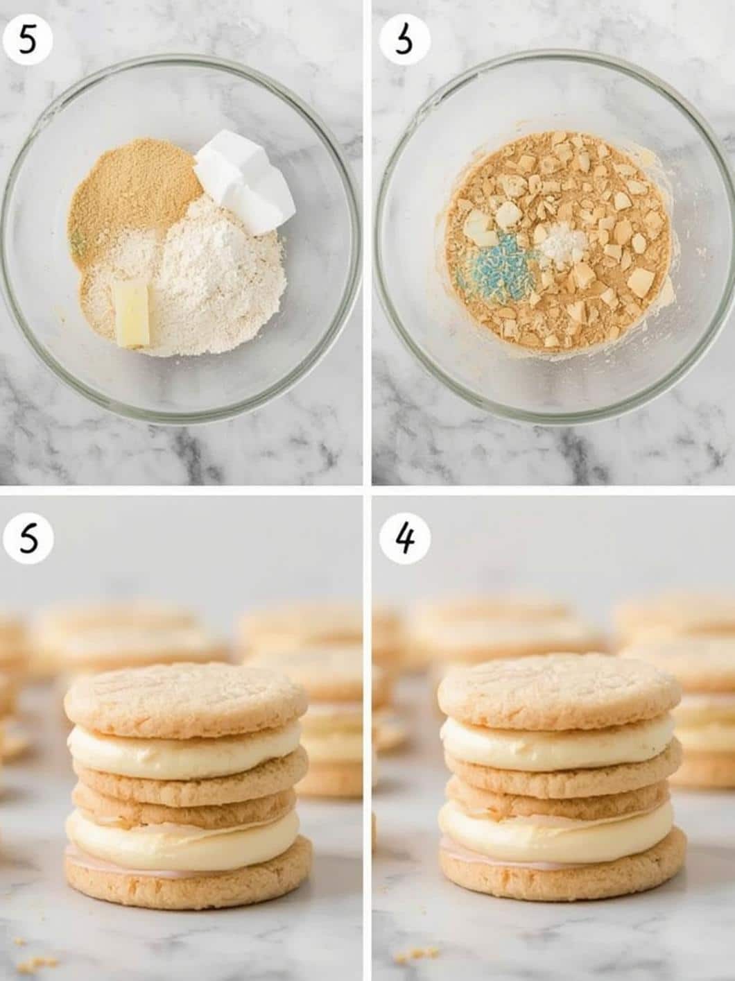 Pastel Sugar Cookie Sandwiches step by step instructions