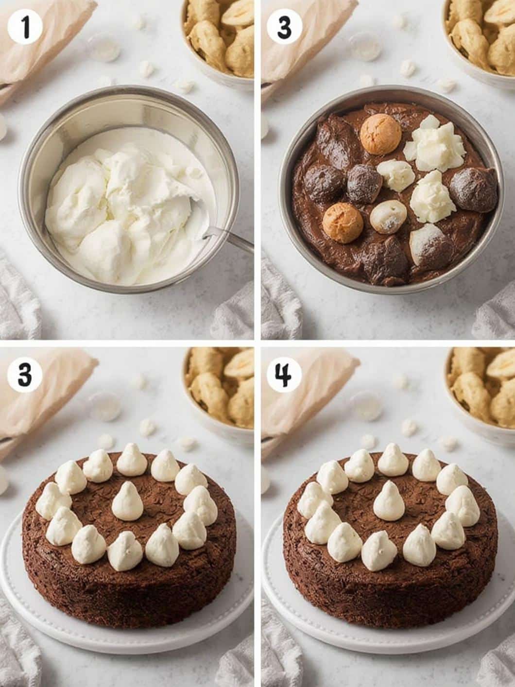 Peep-Topped Chocolate Poke Cake step by step instructions