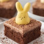 Peep-Topped Chocolate Poke Cake