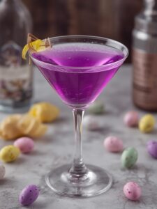 Purple Easter Martini drink