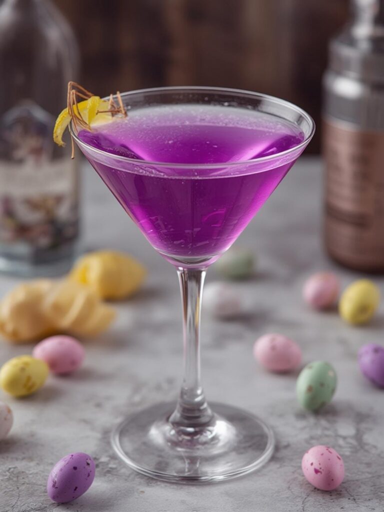 Purple Easter Martini drink