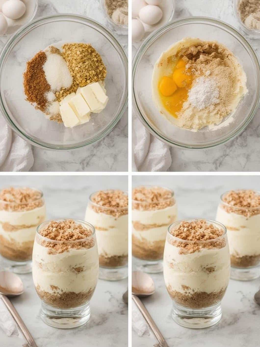 Robins Egg Cheesecake Parfaits step by step instructions