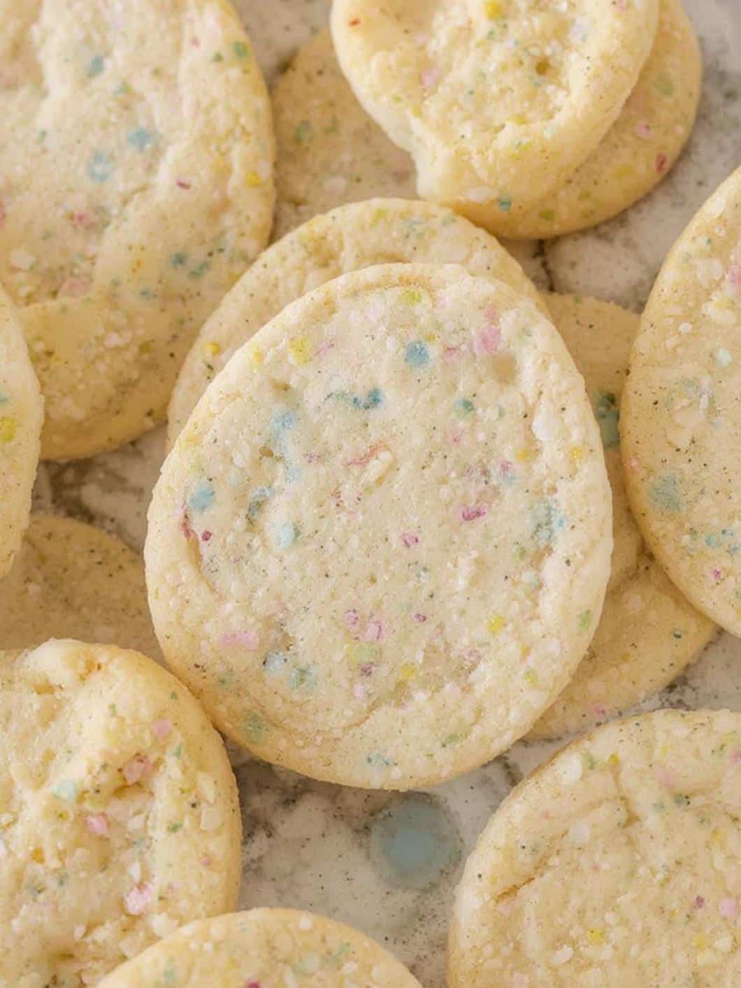 Speckled Easter Egg Sugar Cookies final preparation