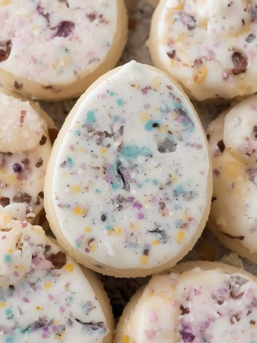 Speckled Easter Egg Sugar Cookies