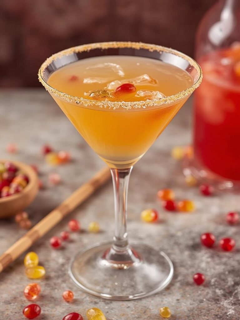 Starburst Jellybean Martini drink