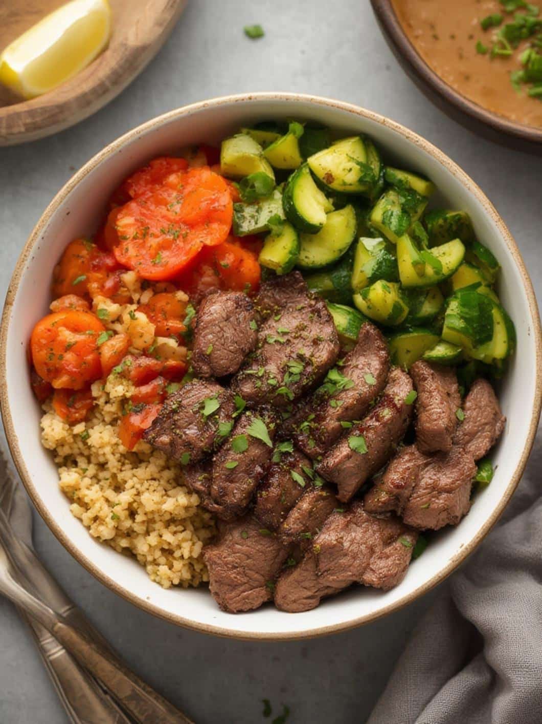 Steak Bowl Zucchini