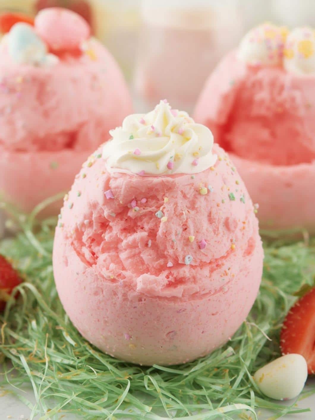 Strawberry Shortcake Easter Egg Bombs final preparation