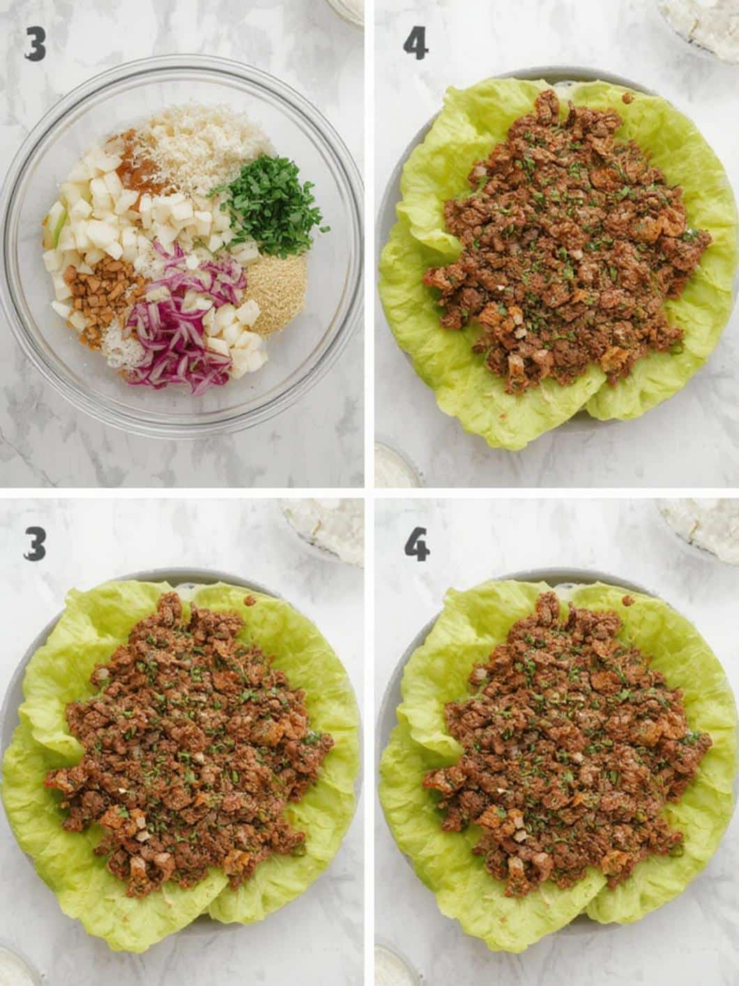 beef lettuce wraps step by step instructions