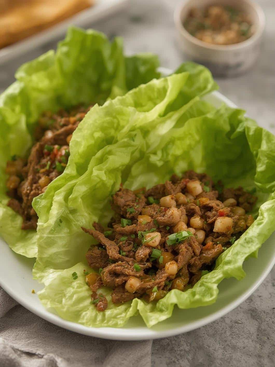 beef lettuce wraps final preparation